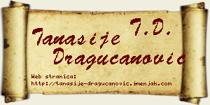 Tanasije Dragucanović vizit kartica